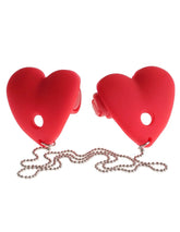 Fetish Fantasy Series Vibrating Heart Shape Pasties Red Breast and Nipple Toys